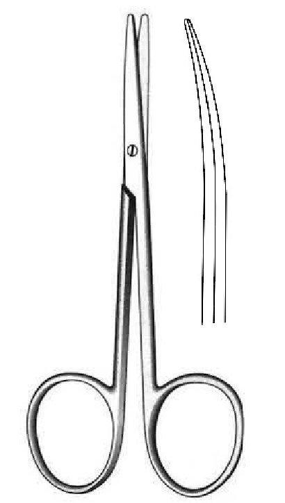 Tijera para disección Metzenbaum, desafilada, curva - longitud = 11.5 cm / 4-1/2"