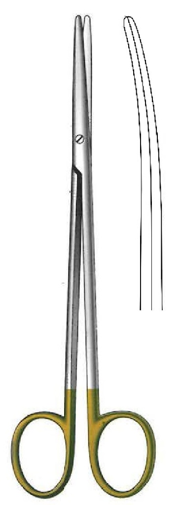 Metzenbaum-Fine Dissecting Scissors, delicate, blunt, curved, TC Gold - length = 28 cm / 11"