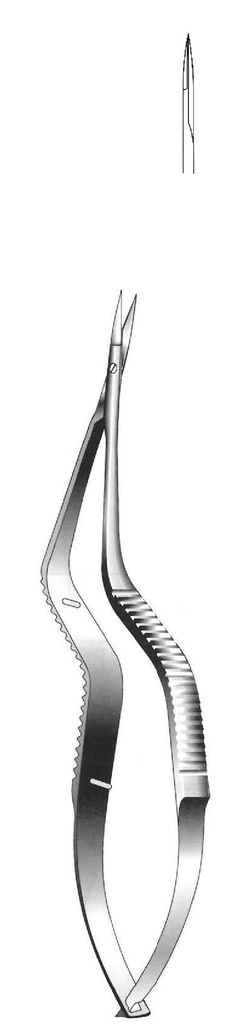 Micro tijera, recta - longitud = 15.5 cm / 6"