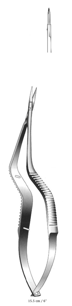 Micro scissor - length = 15.5 cm / 6 "