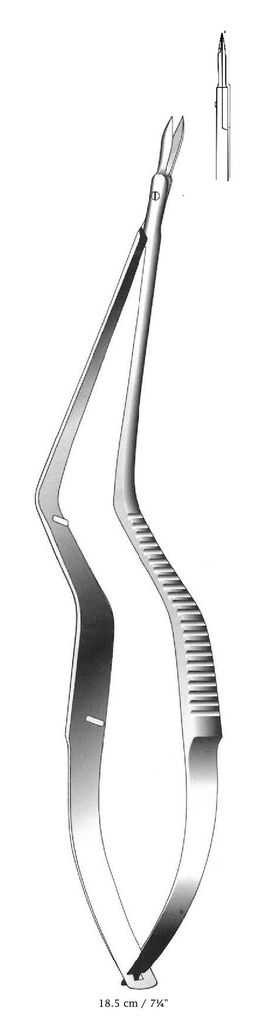 Micro tijera, recta - longitud = 18.5 cm / 7-1/4"