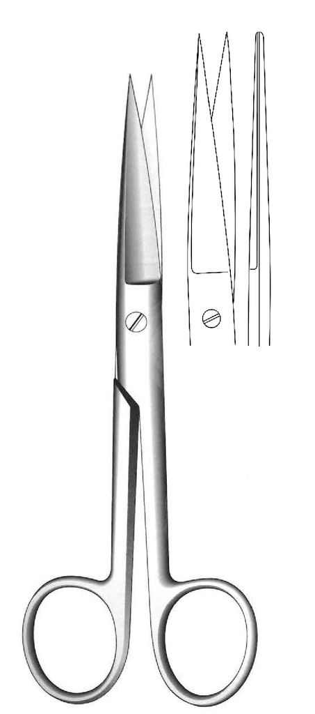 Micro Tone surgical scissors, straight, sharp - length = 11.5 cm / 4-1/4"