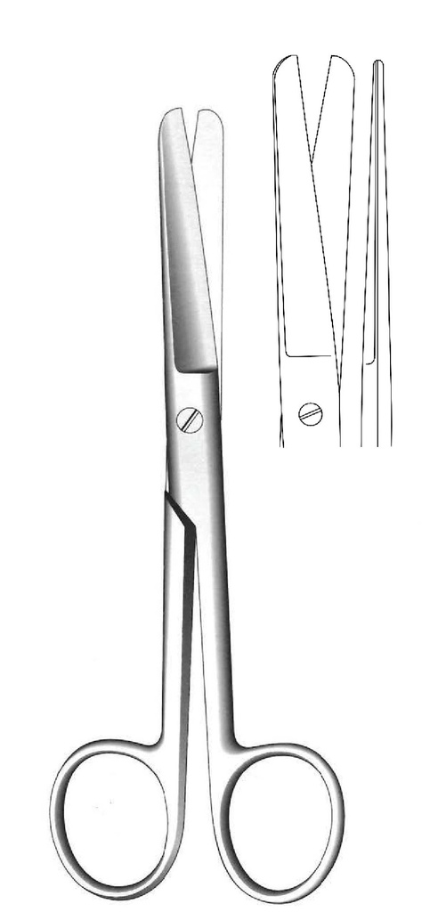 Tijera quirúrgica Micro Tone, recta, desafilada - longitud = 15.5 cm / 6&quot;