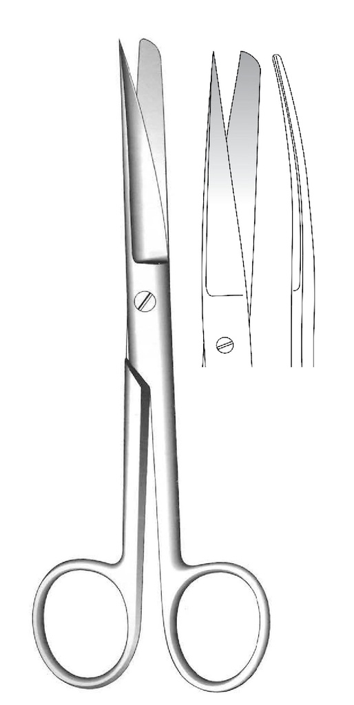Micro Tone Surgical Scissors, curved, sharp / blunt - length = 20.0 cm / 8"