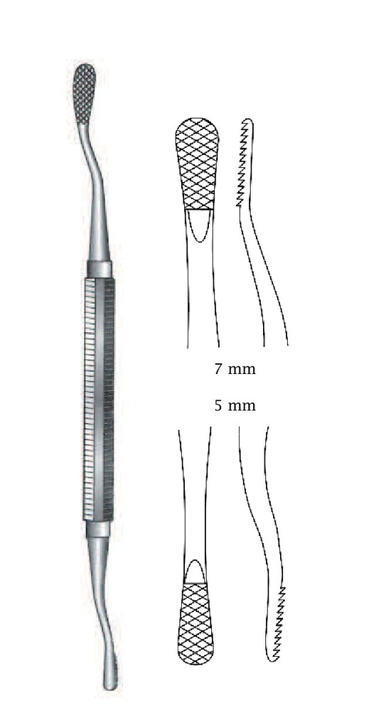 Lima para huesos Miller-Colburn, ancho = 5 mm y 7 mm