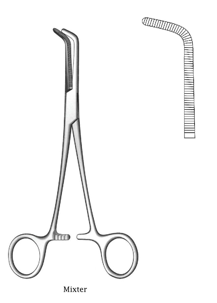 Pinza para arteria Mixter - longitud = 18 cm / 7"