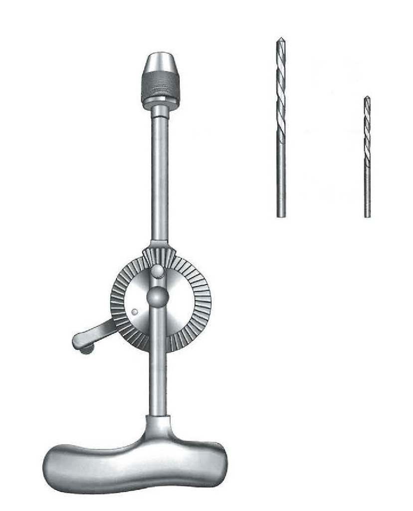 Moore hand drill with helical drill