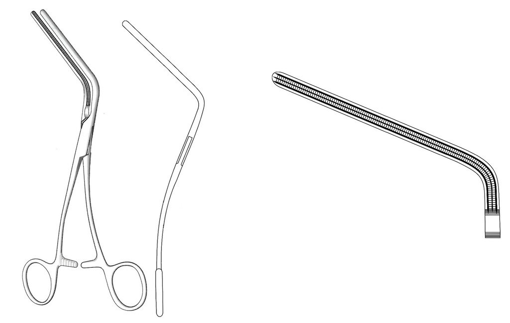 Morris -Debakey aortic clamp - length = 23 cm / 9 "