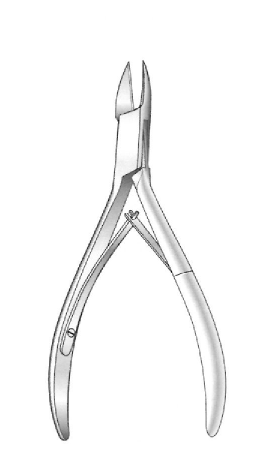 Nail cuticle pliers - length = 15 cm / 6 "