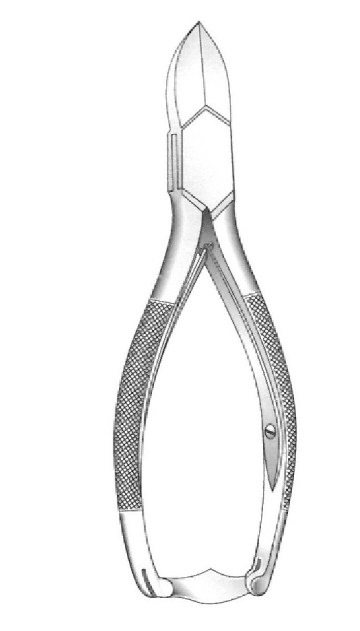 Alicate para cutículas de uñas, corte recto - longitud = 16 cm / 6-1/4&quot;