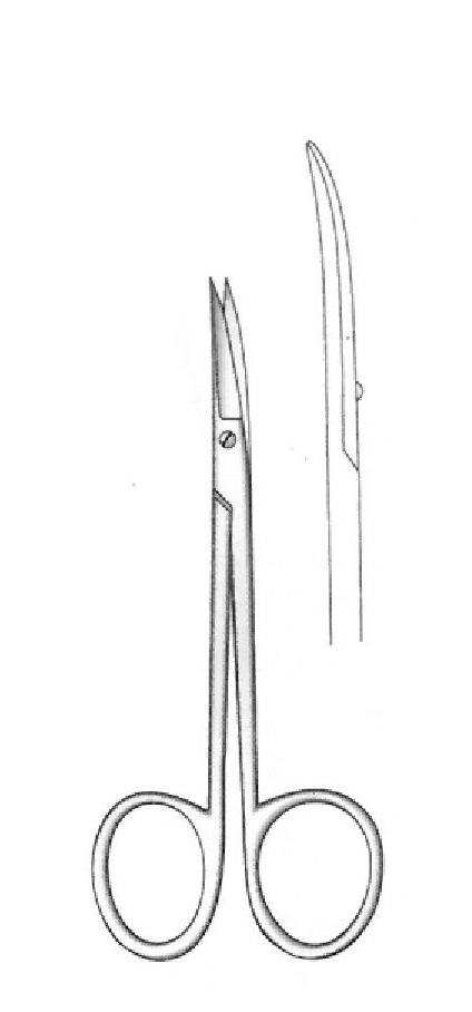 Tijera para uñas, curva - longitud = 10.5 cm / 4-1/2"