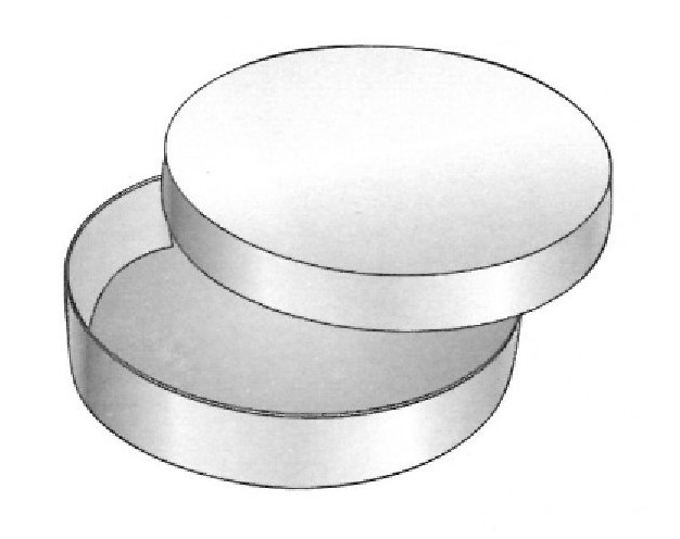 Estuche esterilizador de agujas con plato y tapa - diámetro x altura = 100 x 20 mm