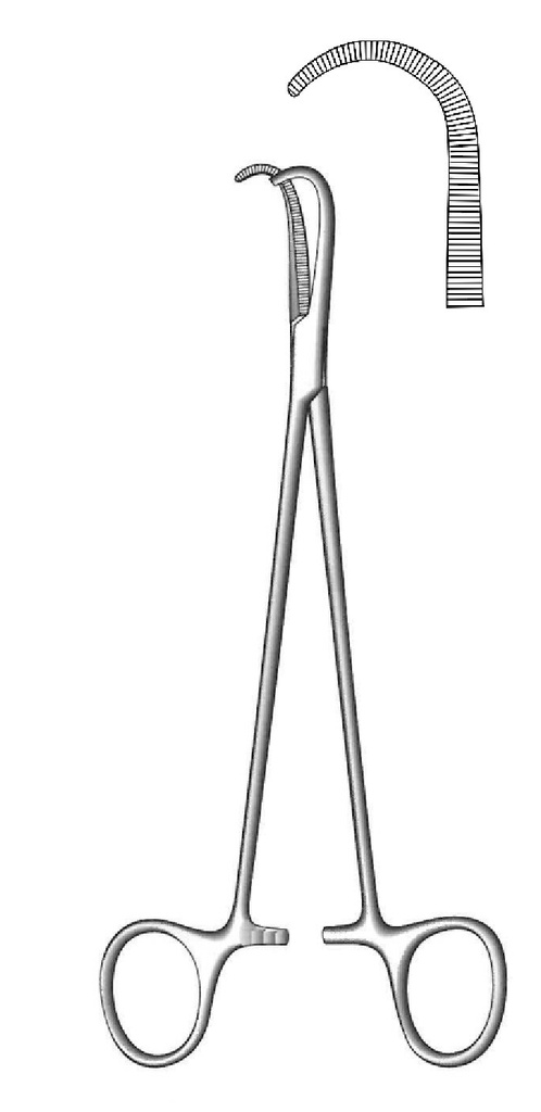 Pinza para arteria Negus, curva