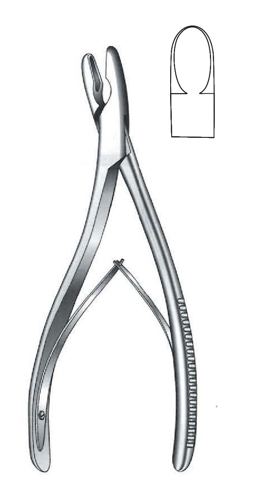 Pinza gubia para hueso Northfield, curva