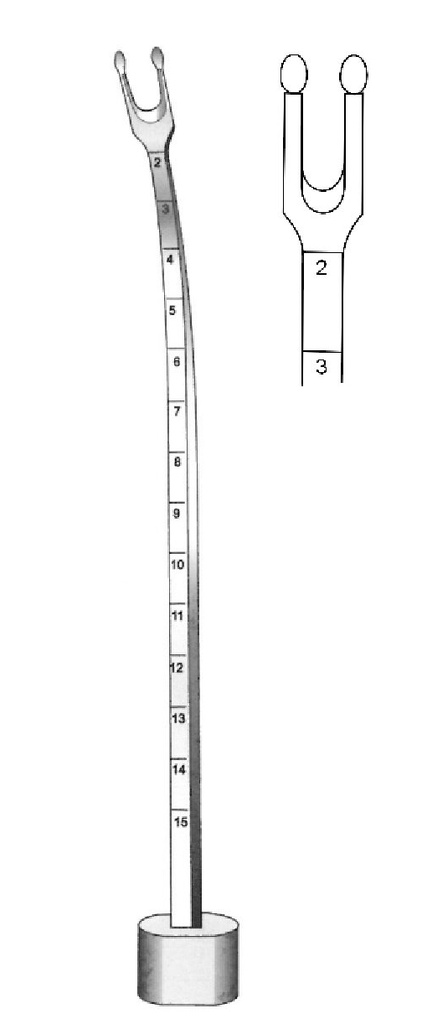 Osteótomo para tabique Obwegeser, punta = 4 mm