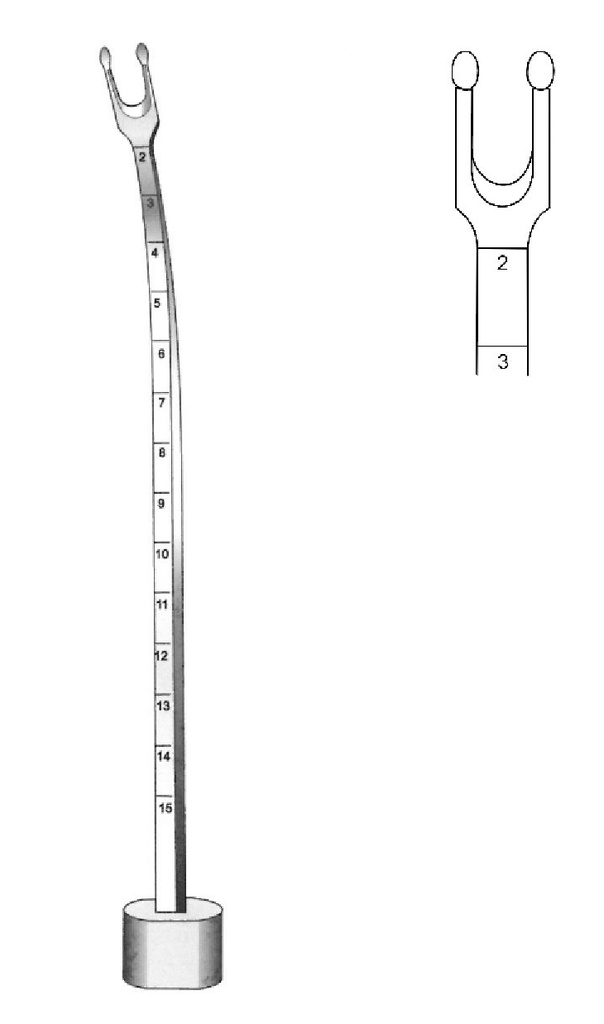 Osteótomo para tabique Obwegeser, punta = 6 mm