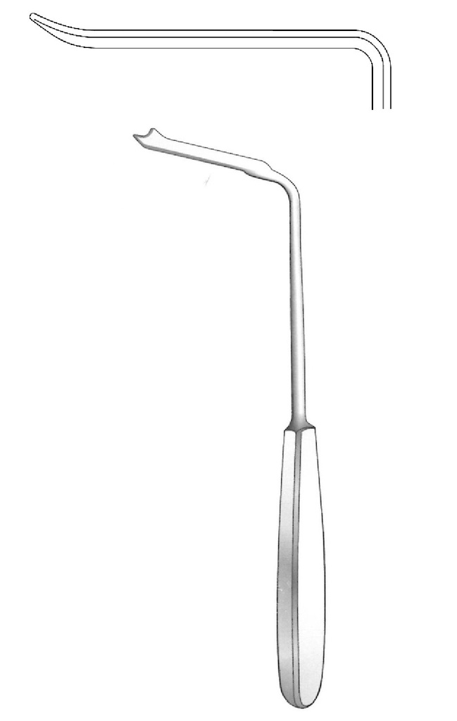 Retractor mandibular Obwegeser, hoja = 12 x 60 m