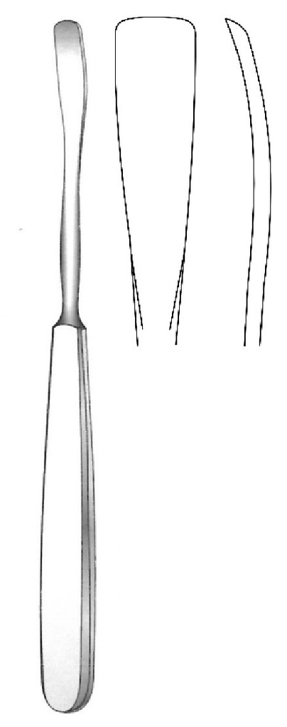 Obwegeser Periosteal Elevator, angled cut, tip = 11 mm