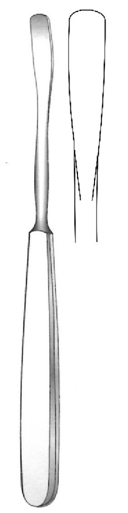 Obwegeser Periosteal Elevator, angled cut, tip = 7 mm