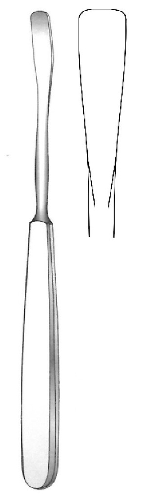 Obwegeser Periosteal Elevator, angled cut, tip = 9 mm