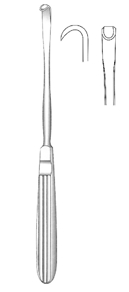 Elevador para periostio Obwegeser, punta delgada, punta = 5 mm