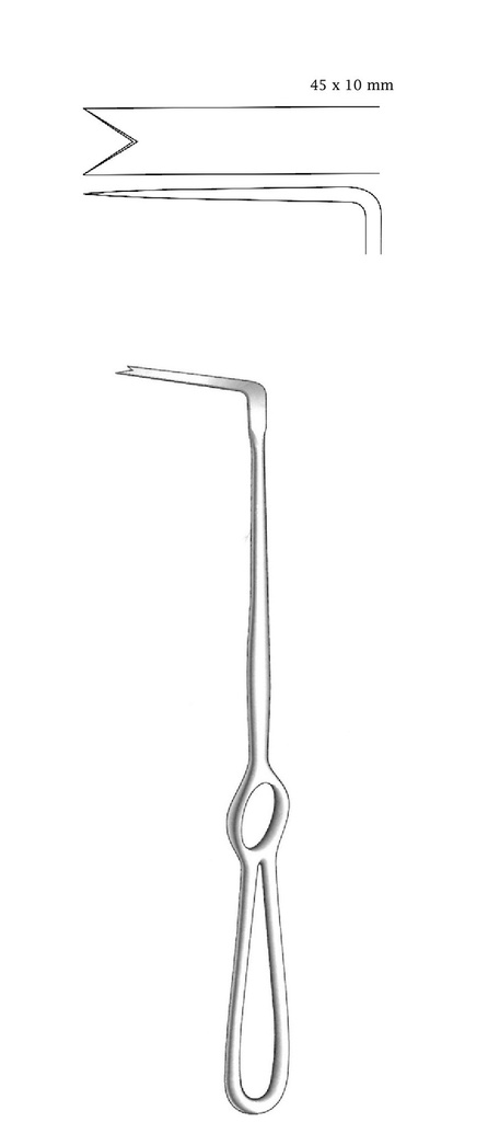Obwegeser Nasal Column Retractor, blade = 45 x 10 mm