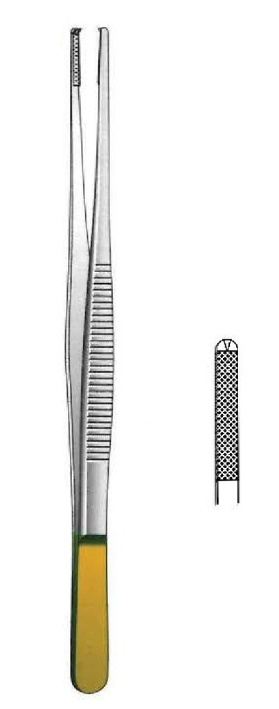 Oehler dissection clamp, GOLD TC - Length = 20 cm / 8 "