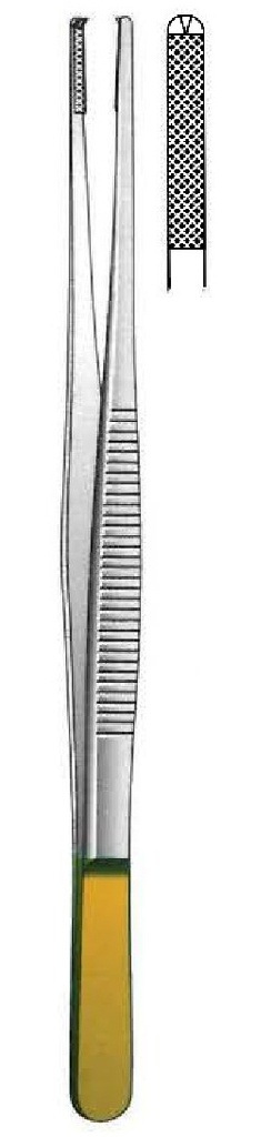 Oehler dissection clamp, Gold TC - length = 25 cm / 10 "