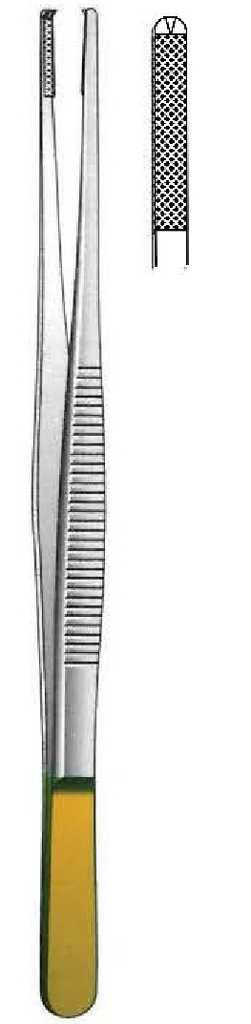 Oehler dissection clamp, Gold TC - length = 30 cm / 10 "