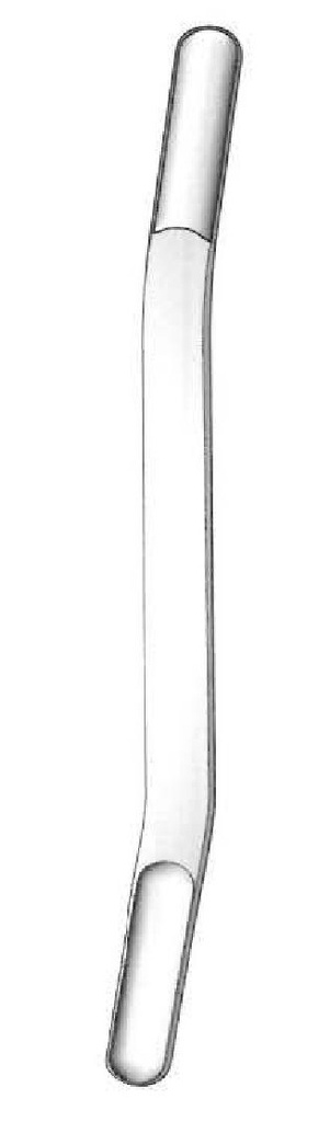 Espátula para sesos de Olivecrona, cóncava, diámetro = 11 x 13 mm