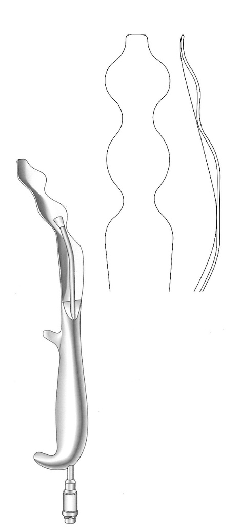 Extraoral separator with fiber optic bearer