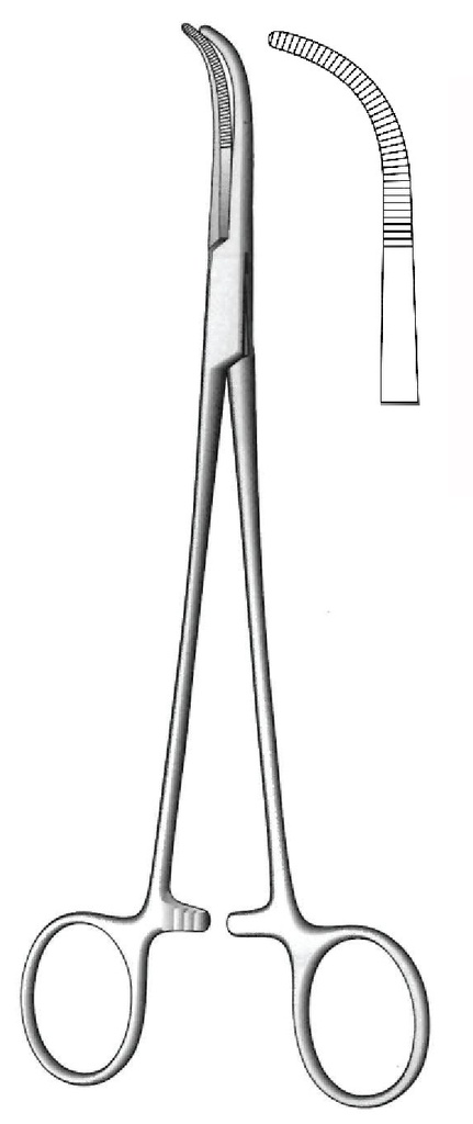 Pinza para disección y ligadura Overholt-Geissendorfer, figura 0 - longitud = 21 cm / 8-1/4"