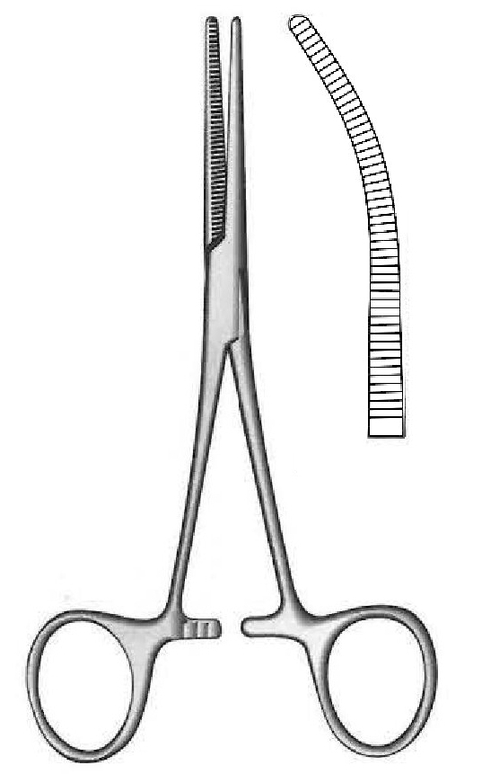 Pinza para arteria Pean, curva - longitud = 17 cm / 6-3/4"