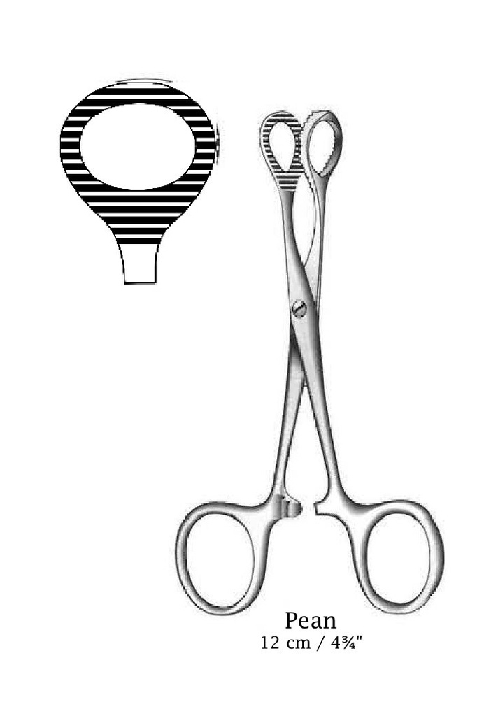 Pinza de sujeción para órganos Pean, figura 1