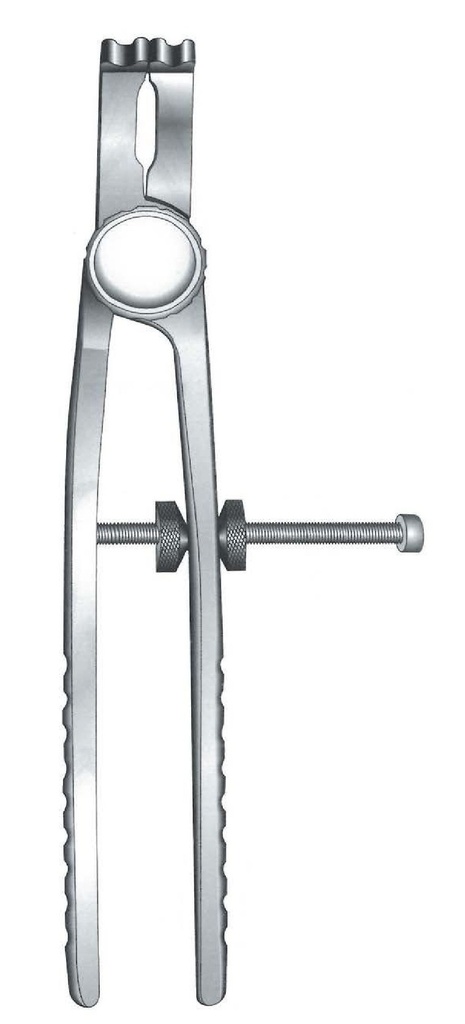 Pinza para reposición pélvica, fácil y rápida fijación en ambos sentidos