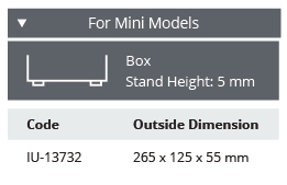 Perforated stainless steel sterilization basket without a mini model - 265 x 125 x 55 mm