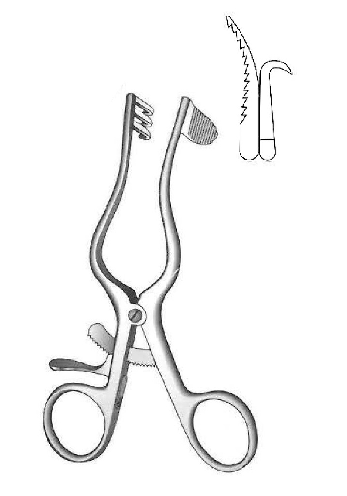 Perkins retractor, right solid valve