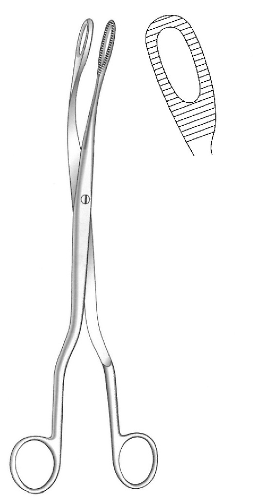 Pinza para placenta, figura 4