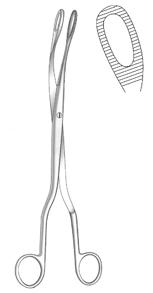 Pinza para placenta, figura 5