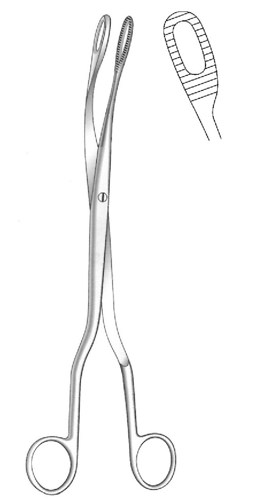 Pinza para placenta, figura 3