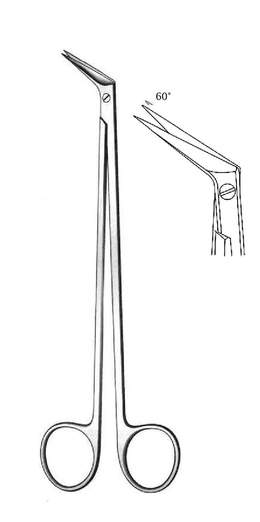 Potts-Smith vascular scissors, delicate, angle = 60 °