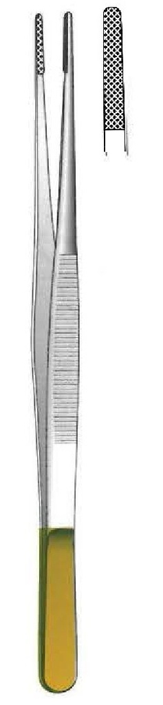 Potts -Smith dissection clamp, Gold TC - Length = 25 cm / 10 "