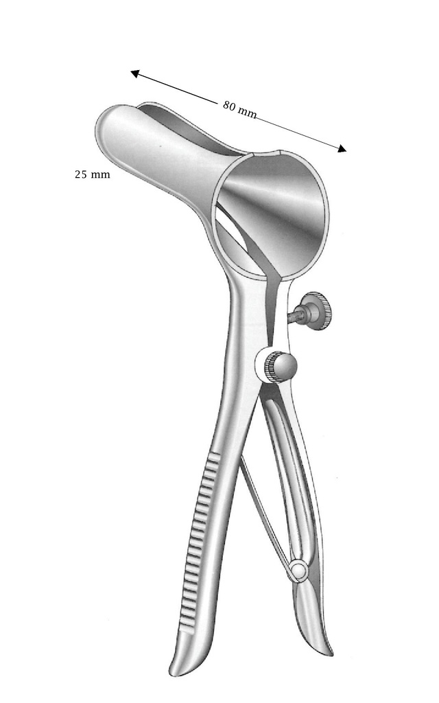 Pratt rectal spun, stainless steel