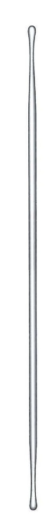 Estilete abotonado de doble extremo, diámetro = 2 mm - longitud = 14 cm / 5-1/5"