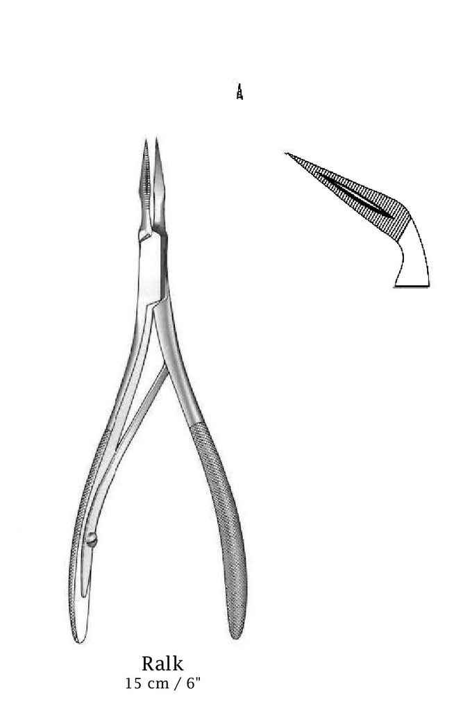 Pinza para astillas Ralk, curva