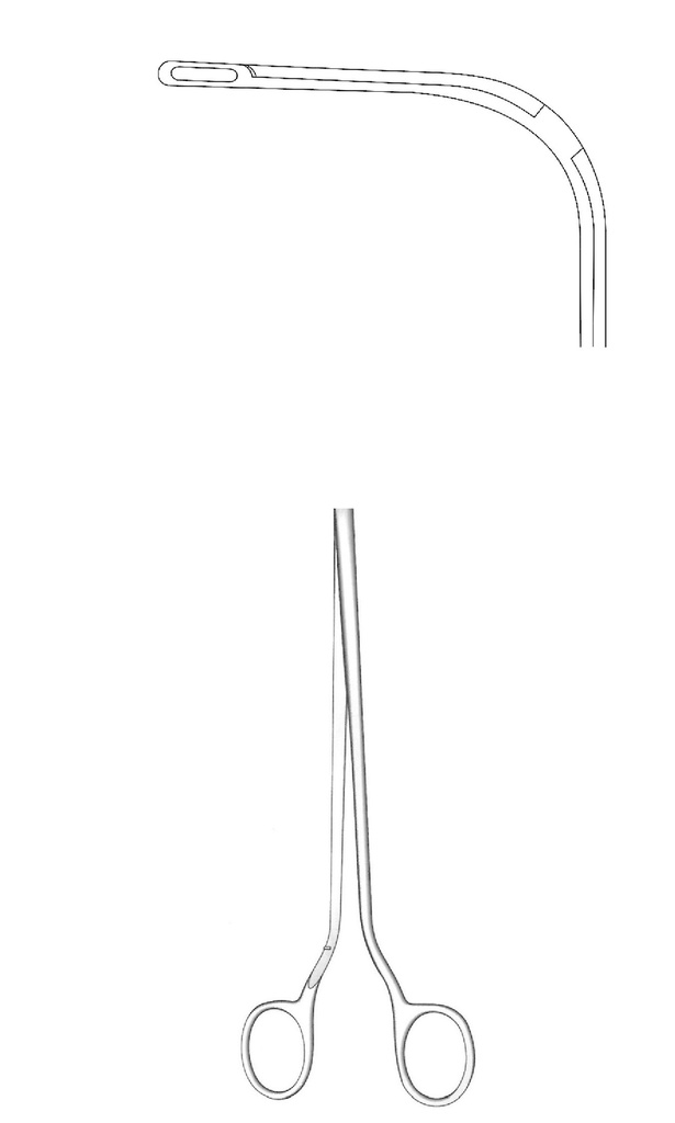 Pinza para cálculos renales Randall, modelo extremadamente delicado - longitud = 23 cm / 9"