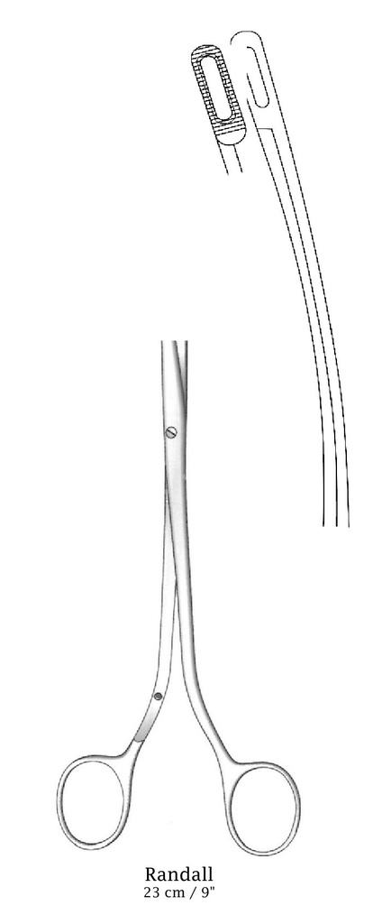 Pinza para cálculos renales Randall, figura 1 - longitud = 23 cm / 9"