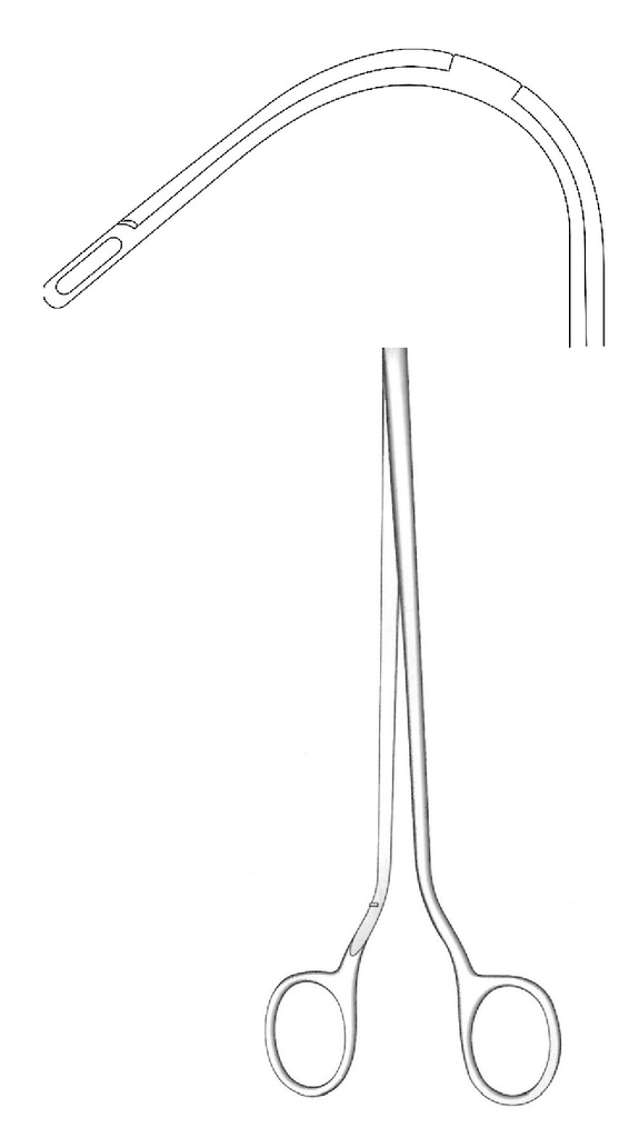 Pinza para cálculos renales Randall, modelo extremadamente delicado - longitud = 24.5 cm / 9-3/4"