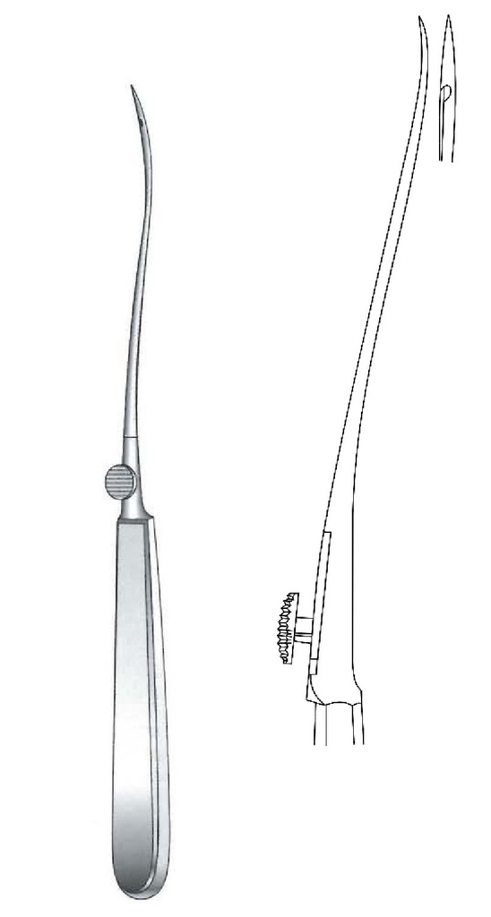 Reverdin needle, long, Figure 1