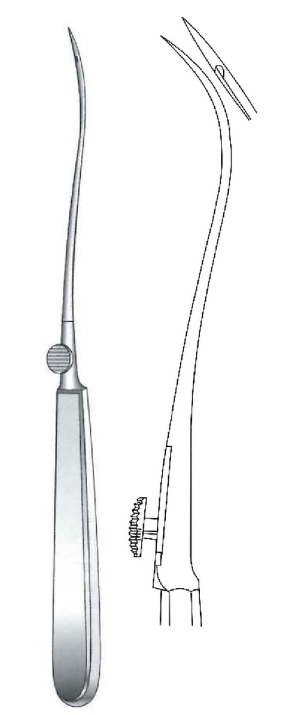 Aguja Reverdin, largo, figura 3